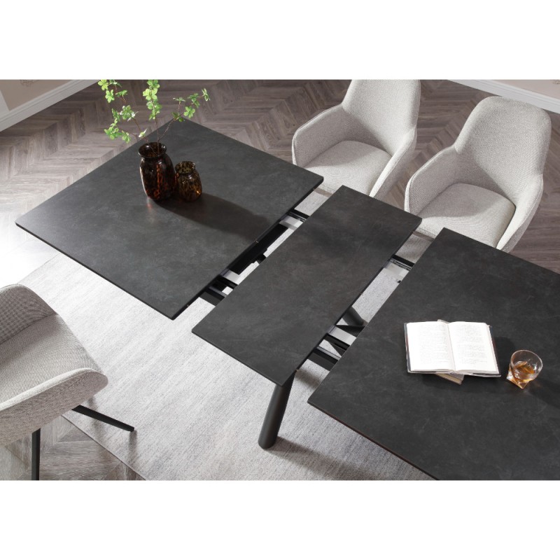 Raztegljiva miza NEGARA (črna, 180-220x100x76, mat) Raztegljiva miza NEGARA (črna, 180-220x100x76, mat)