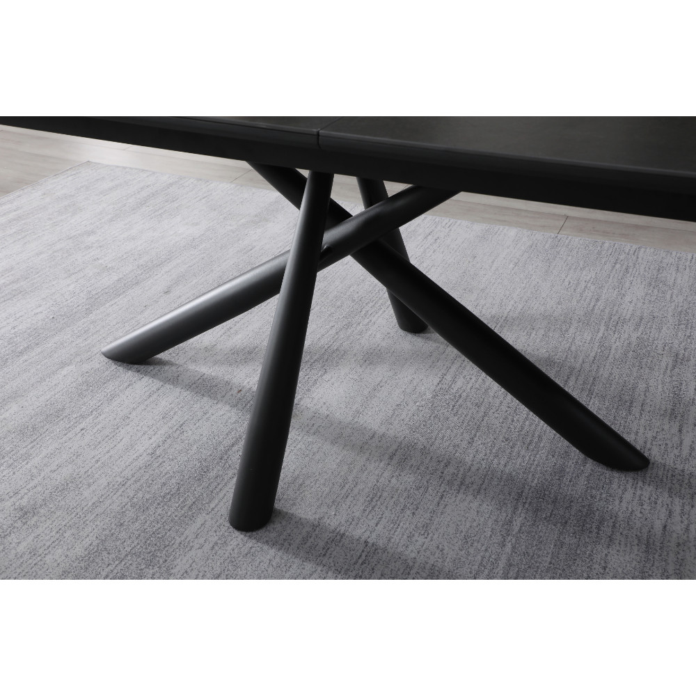 Raztegljiva miza NEGARA (črna, 180-220x100x76, mat) Raztegljiva miza NEGARA (črna, 180-220x100x76, mat)