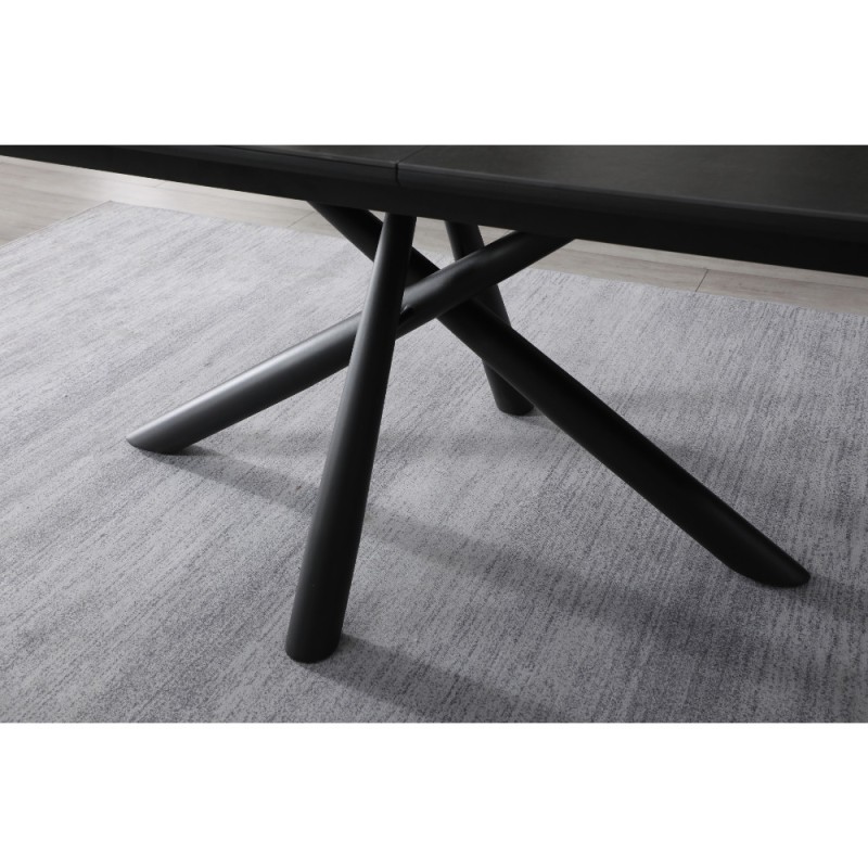 Raztegljiva miza NEGARA (črna, 180-220x100x76, mat) Raztegljiva miza NEGARA (črna, 180-220x100x76, mat)