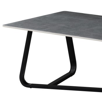 Klubska miza RALOS (siva, 120x60x45, mat)