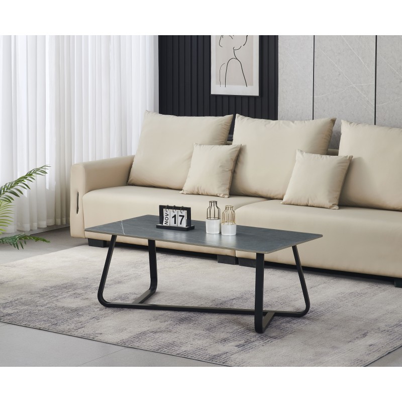 Klubska miza RALOS (siva, 120x60x45, mat)