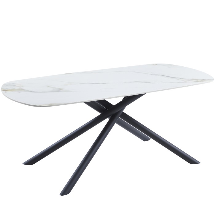 Miza ZUG (bela + zlato, 180x90x75, svetleč) Miza ZUG (bela + zlato, 180x90x75, svetleč)