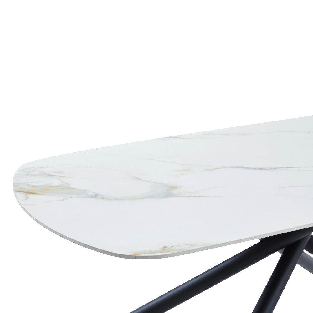Miza ZUG (bela + zlato, 180x90x75, svetleč) Miza ZUG (bela + zlato, 180x90x75, svetleč)