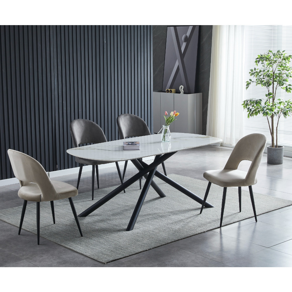 Miza ZUG (bela + zlato, 180x90x75, svetleč) Miza ZUG (bela + zlato, 180x90x75, svetleč)