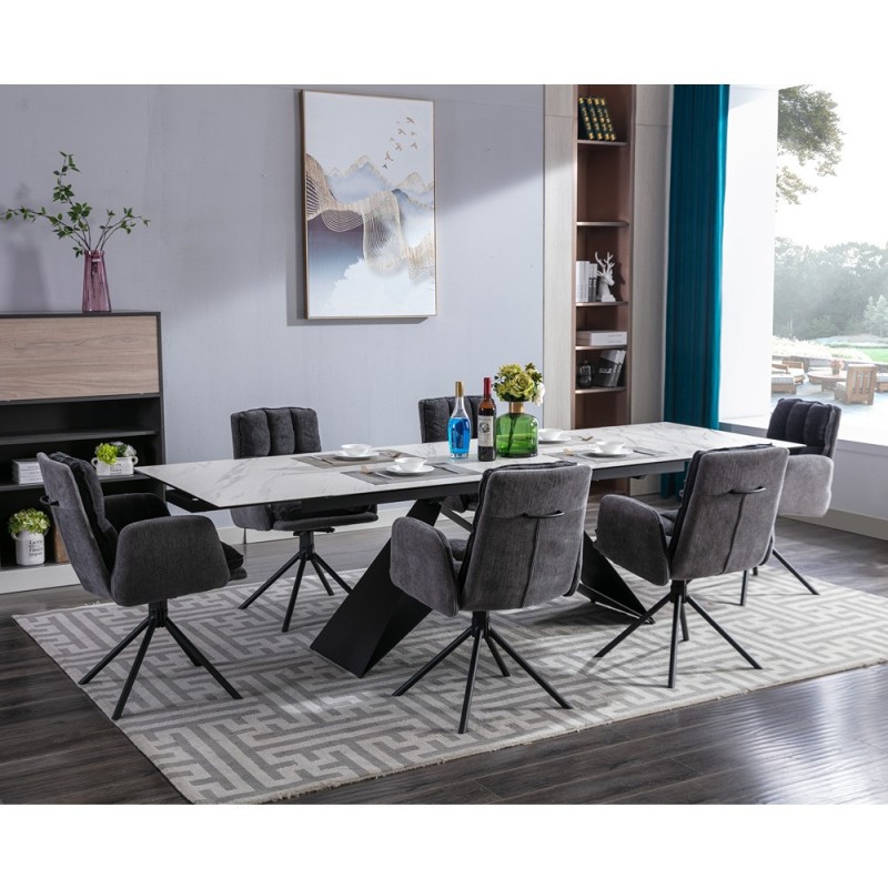 Raztegljiva miza GEOS (bela)