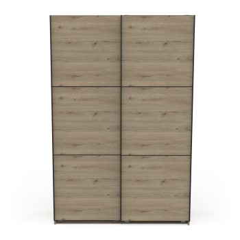 Garderobna omara ALAHAMBRA (148 cm) (hrast + črna, 148x60x224) Garderobna omara ALAHAMBRA (148 cm) (hrast + črna, 148x60x224)