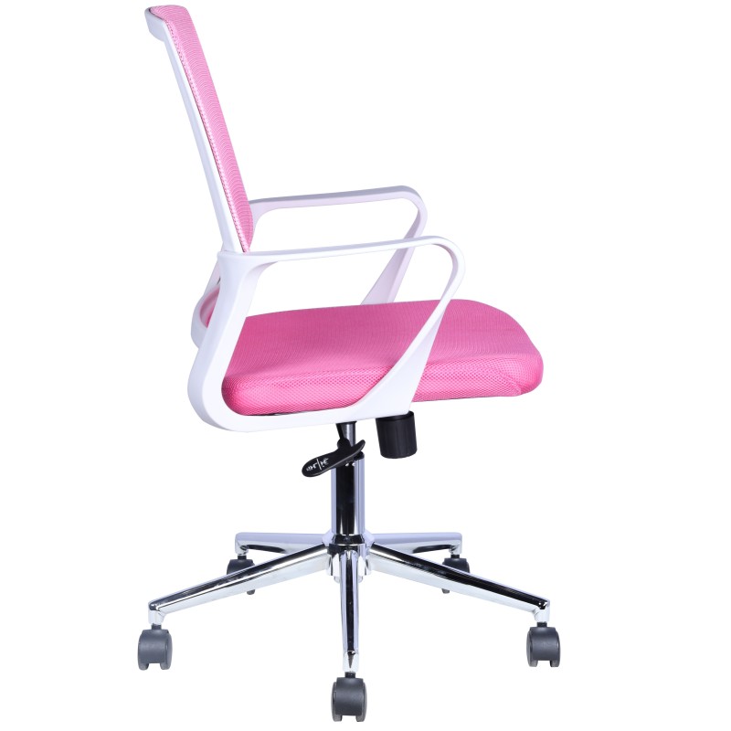 Pisarniški stol LAURA (roza, 54x60x91,5-101)