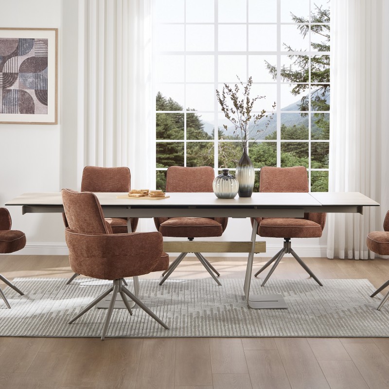 Raztegljiva miza NIMIS (rjava, 180/220/260x90x76)