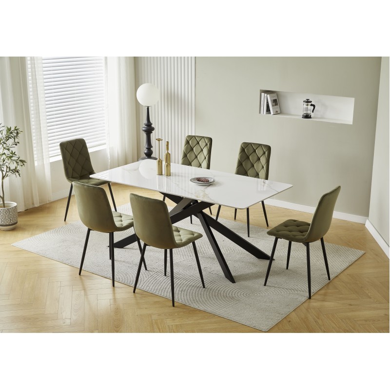 Stol LARRY (zelena, 43x54x90)