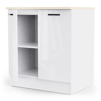 Kuhinjski element BIANCO 5 486966 (svetleč, bela + bela visok sijaj, 80x60x90)