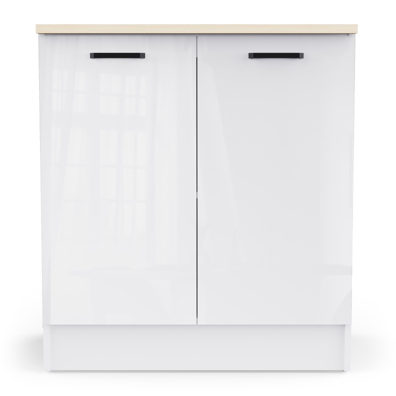 Kuhinjski element BIANCO 5 486966 (svetleč, bela + bela visok sijaj, 80x60x90)