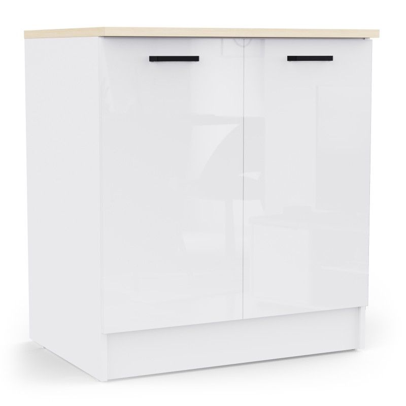 Kuhinjski element BIANCO 5 486966 (svetleč, bela + bela visok sijaj, 80x60x90)