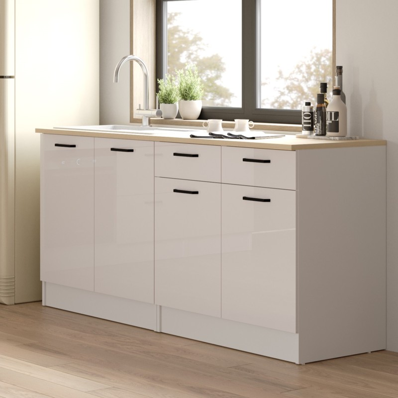 Kuhinjski element BIANCO 5 486966 (svetleč, bela + bela visok sijaj, 80x60x90)