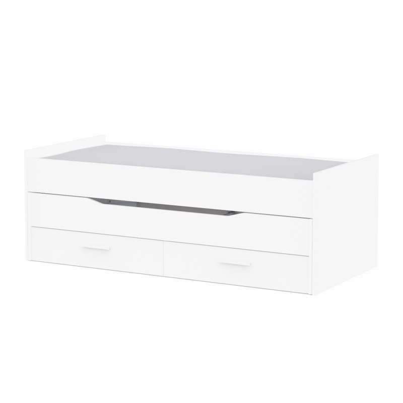 Zložljiva postelja TWIST (bela, 90x200, 208x95x73)