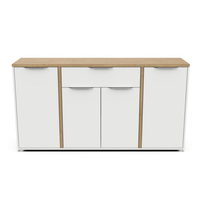 Komoda ACCESS 347761 (bela + rjava, 161x 39,5x85,5) Komoda ACCESS 347761 (bela + rjava, 161x 39,5x85,5)