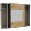 Garderobna omara KASURA 12411 (270 cm) (270x63x210,5, hrast + krem bela) Garderobna omara KASURA 12411 (270 cm) (270x63x210,5, hrast + krem bela)