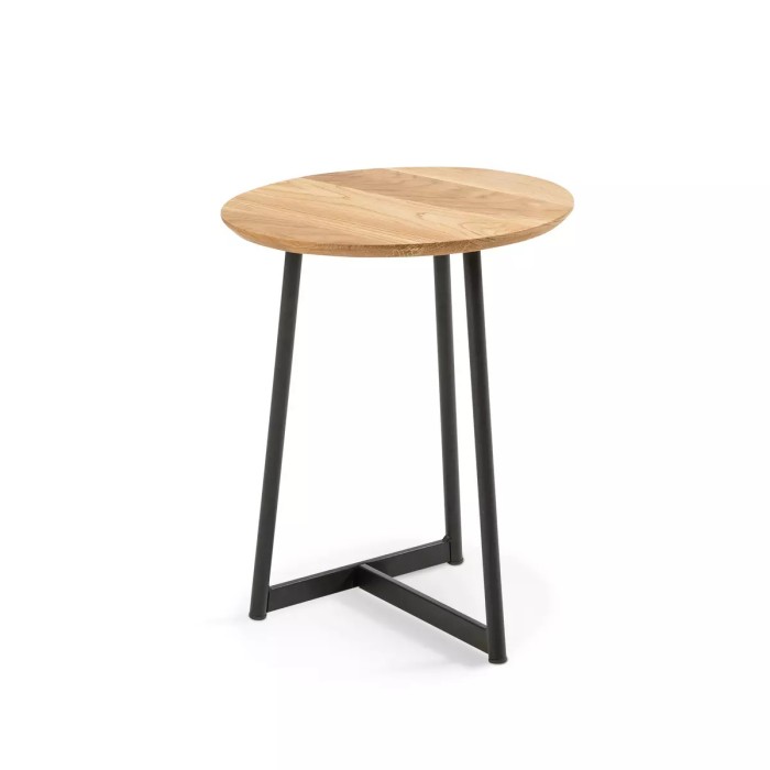 Klubska miza FARON 2-delna (hrast, Ø 60x40 & Ø 40x50)