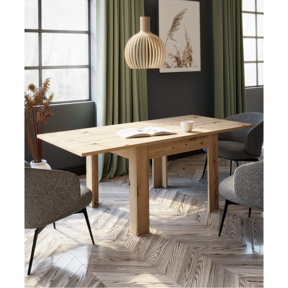 Raztegljiva miza LOTUS (hrast, 95/190x95x77) Raztegljiva miza LOTUS (hrast, 95/190x95x77)