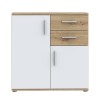 Komoda IKOLI 221 (hrast + bela, 80x31,5x82) Komoda IKOLI 221 (hrast + bela, 80x31,5x82)