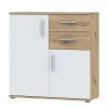 Komoda IKOLI 221 (hrast + bela, 80x31,5x82) Komoda IKOLI 221 (hrast + bela, 80x31,5x82)