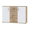 Komoda IKOLI 231 (hrast + bela, 119,5x31,5x81,5) Komoda IKOLI 231 (hrast + bela, 119,5x31,5x81,5)