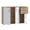Komoda IKOLI 232 (hrast + bela, 120x31,5x82) Komoda IKOLI 232 (hrast + bela, 120x31,5x82)