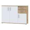Komoda IKOLI 232 (hrast + bela, 120x31,5x82) Komoda IKOLI 232 (hrast + bela, 120x31,5x82)