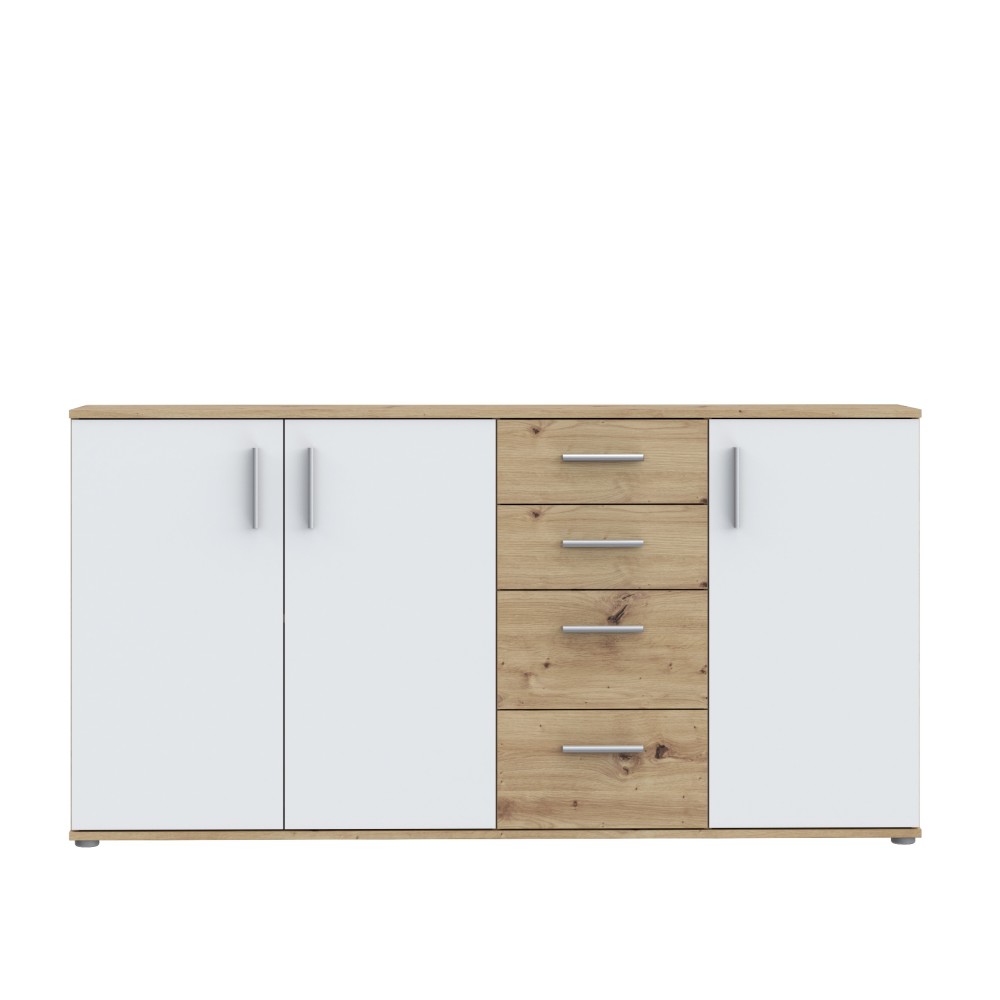 Komoda IKOLI 241 (hrast + bela, 159x31,5x81,5) Komoda IKOLI 241 (hrast + bela, 159x31,5x81,5)