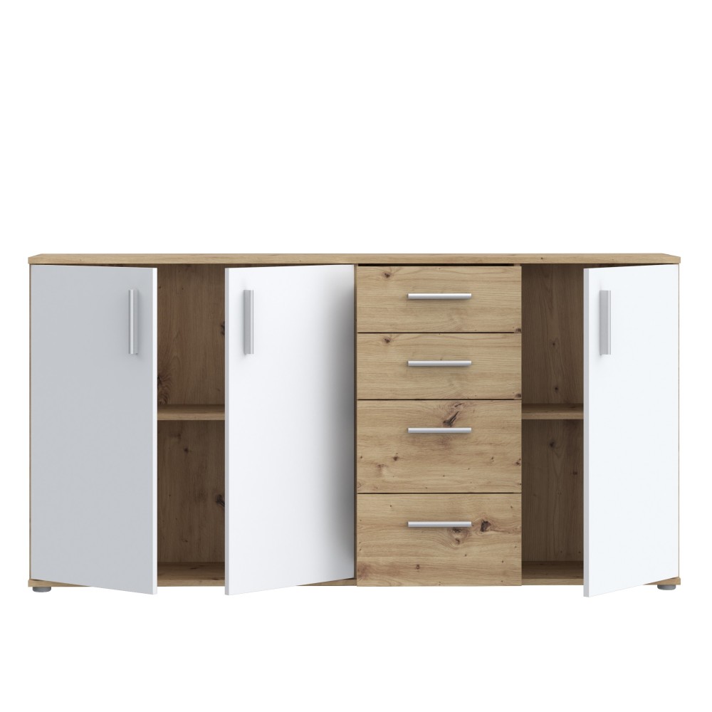 Komoda IKOLI 241 (hrast + bela, 159x31,5x81,5) Komoda IKOLI 241 (hrast + bela, 159x31,5x81,5)