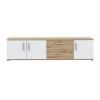 TV komoda IKOLI 041 (hrast + bela, 174,5x41x43) TV komoda IKOLI 041 (hrast + bela, 174,5x41x43)