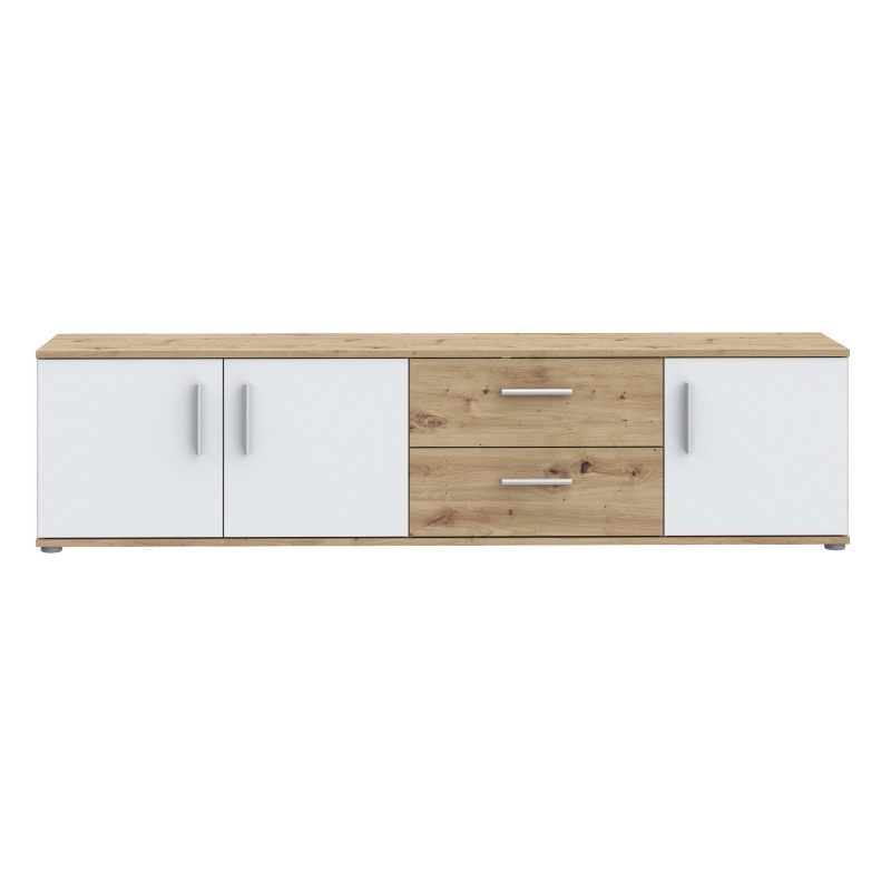 TV komoda IKOLI 041 (hrast + bela, 174,5x41x43) TV komoda IKOLI 041 (hrast + bela, 174,5x41x43)