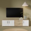TV komoda IKOLI 041 (hrast + bela, 174,5x41x43) TV komoda IKOLI 041 (hrast + bela, 174,5x41x43)