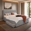Box spring postelja JASMINA (140x200, 144x214x120, siva - Cosmic new 106) Box spring postelja JASMINA (140x200, 144x214x120, siva - Cosmic new 106)