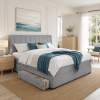 Box spring postelja JASMINA (180x200, 184x200x120, siva - Cosmic new 106) Box spring postelja JASMINA (180x200, 184x200x120, siva - Cosmic new 106)
