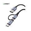 Ugreen USB-A na Micro USB + USB-C kabel pleten 1m Ugreen USB-A na Micro USB + USB-C kabel pleten 1m