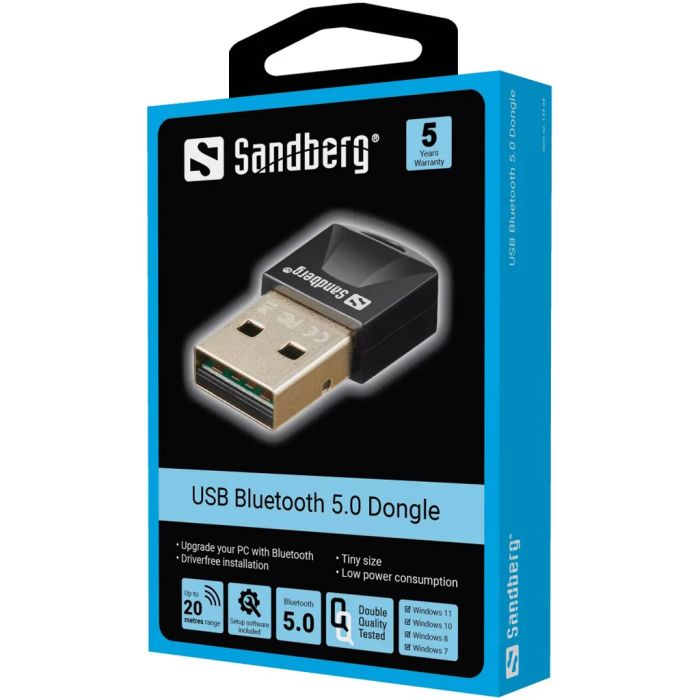Sandberg USB Bluetooth 5.0 adapter Sandberg USB Bluetooth 5.0 adapter