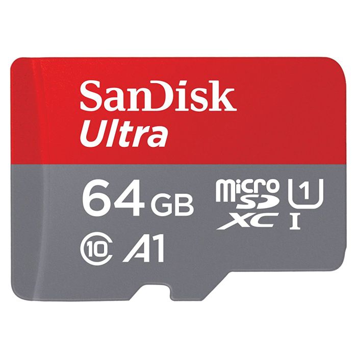 SanDisk Ultra microSDXC 64GB + SD Adapter 140MB/s A1 Class 10 UHS-I SanDisk Ultra microSDXC 64GB + SD Adapter 140MB/s A1 Class 10 UHS-I