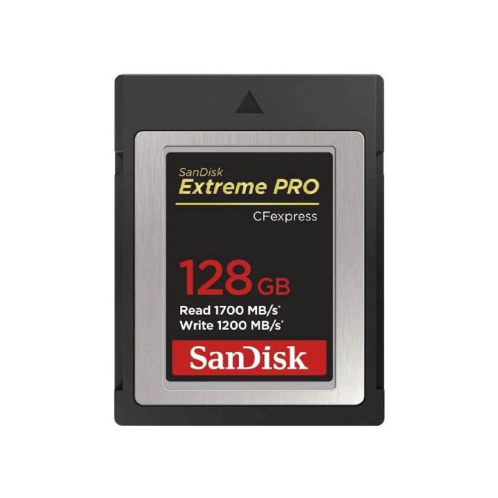 SanDisk Extreme PRO CFexpress Tip B, 128GB, 1700MB/s branje, 1200MB/s pisanje SanDisk Extreme PRO CFexpress Tip B, 128GB, 1700MB/s branje, 1200MB/s pisanje