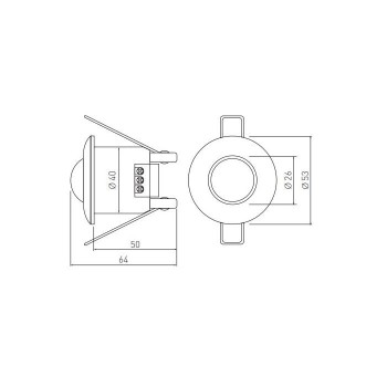 GTV IR vgradni senzor gibanja, stropni 360°