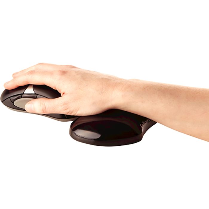 Fellowes Crystal Gel mini počivalo za zapestje, črna Fellowes Crystal Gel mini počivalo za zapestje, črna