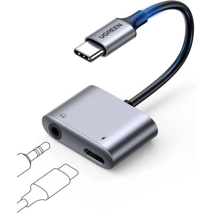 Ugreen USB C na 3,5mm adapter za slušalke in polnjenje 2 v 1 Ugreen USB C na 3,5mm adapter za slušalke in polnjenje 2 v 1