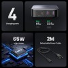 Ugreen Nexode 65W polnilec, 2x USB-A, 2x USB-C Ugreen Nexode 65W polnilec, 2x USB-A, 2x USB-C