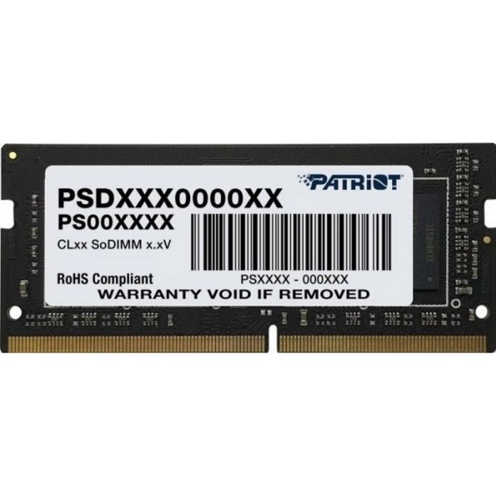 Patriot Signature Line 4GB DDR4-2666 SODIMM PC4-21300 CL19, 1.2V Patriot Signature Line 4GB DDR4-2666 SODIMM PC4-21300 CL19, 1.2V