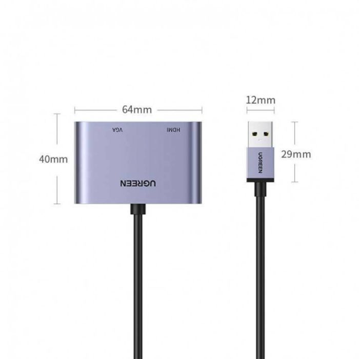 Ugreen USB 3.0 na HDMI / VGA adapter 20518 Ugreen USB 3.0 na HDMI / VGA adapter 20518