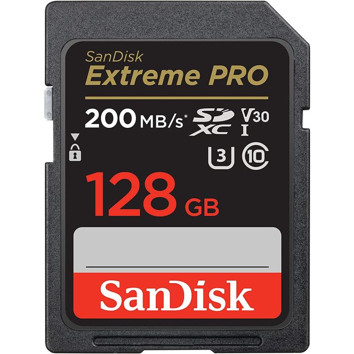 SanDisk Extreme PRO 128GB SDXC spominska kartica 200MB/s & 90MB/s Branje/Pisanje UHS-I, Class 10, U3 SanDisk Extreme PRO 128GB SDXC spominska kartica 200MB/s & 90MB/s Branje/Pisanje UHS-I, Class 10, U3