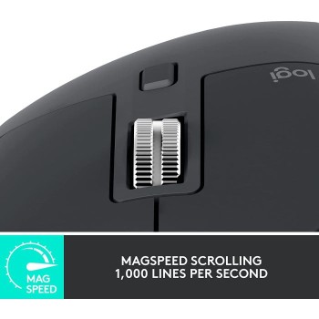 Logitech miška MX Master 3s Performance Wireless, grafitna