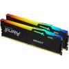 Kingston Fury Beast RGB 32GB Kit (2x16GB) DDR5-5600 DIMM PC5-38400 CL36, 1.25V Kingston Fury Beast RGB 32GB Kit (2x16GB) DDR5-5600 DIMM PC5-38400 CL36, 1.25V