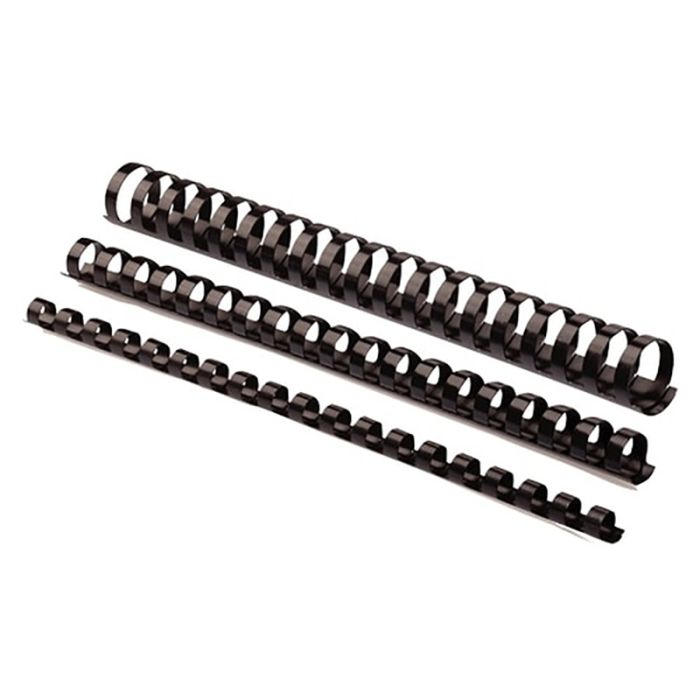 Fellowes plastične špirale 6 mm, črna (za 10-20 listov), 100 kosov Fellowes plastične špirale 6 mm, črna (za 10-20 listov), 100 kosov