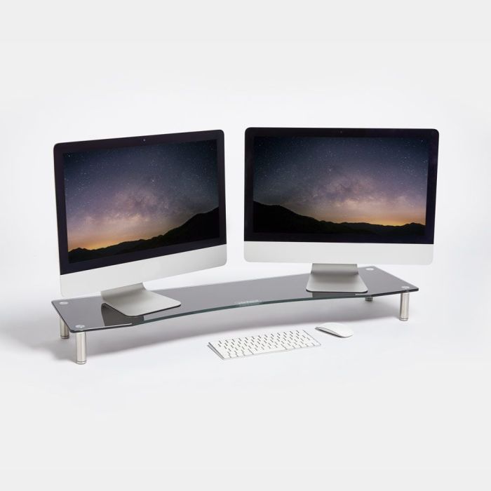 Vonhaus steklen podstavek za monitor XL črn Vonhaus steklen podstavek za monitor XL črn