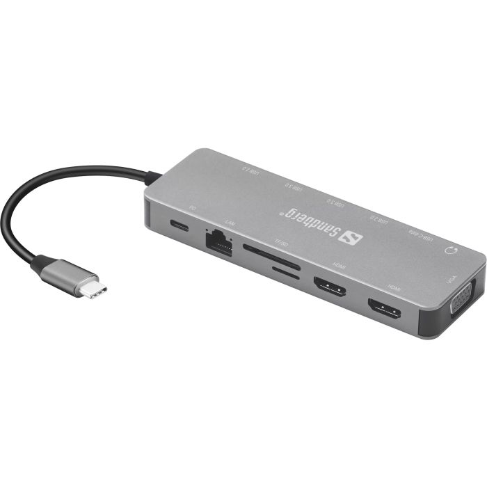 Sandberg USB-C 13-in-1 priklopna postaja za prenosnike Sandberg USB-C 13-in-1 priklopna postaja za prenosnike